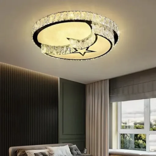 50cm Unique Design Ceiling Lights Stainless Steel Electroplated Modern 220-240V