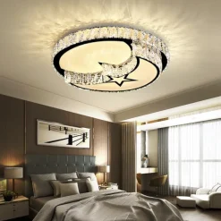 50cm Unique Design Ceiling Lights Stainless Steel Electroplated Modern 220-240V