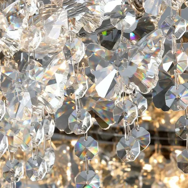 80cm Unique Design Chandelier Stainless Steel Electroplated Modern 220-240V