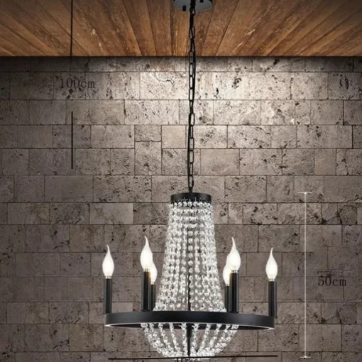 48cm Unique Design Chandelier Metal Painted Finishes Vintage 220-240V