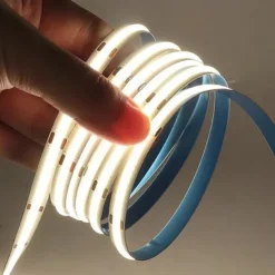 COB Flexible LED Strip Light High Density 5m 16.4FT Warm Cold White CRI 90+ 8mm Width Dimmable LED Ribbon for Bedroom Kitchen Home Indoor Decoration DC12V