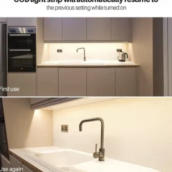 COB Flexible LED Strip Light High Density 5m 16.4FT Warm Cold White CRI 90+ 8mm Width Dimmable LED Ribbon for Bedroom Kitchen Home Indoor Decoration DC12V