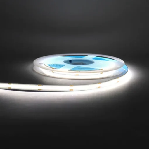 COB LED Strip Light 5M DC 12V 320 LEDs, 8MM High Density Linear Lighting Flexible Tape Ribbon Lights RA90 for Warm/Natural White Home Decor