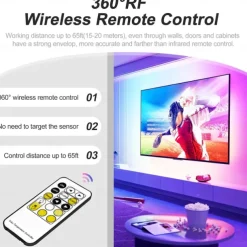 COB LED Strip Light White CCT 608LED/M Ultra Bright 10-33 ft Dimmable 2700K-6500K 24V LED Strip with RF Controller and Power Supply Suitable for DIY Lighting of Cabinets Bedrooms Kitchens Mirrors