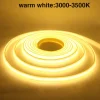 COB LED Strip Lights, 360 LEDs/m Waterproof Outdoor Decor, Flexible High-Brightness Ribbon Light, 3000K/4000K/6000K, 220V