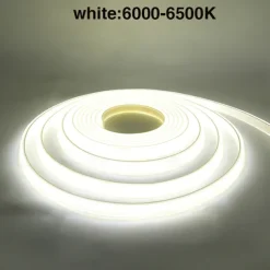COB LED Strip Lights, 360 LEDs/m Waterproof Outdoor Decor, Flexible High-Brightness Ribbon Light, 3000K/4000K/6000K, 220V