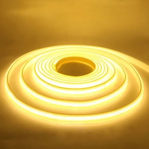 COB LED Strip Lights, 360 LEDs/m Waterproof Outdoor Decor, Flexible High-Brightness Ribbon Light, 3000K/4000K/6000K, 220V