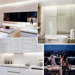 COB LED Vanity Mirror Light Kit, 1-4M/3.2-13ft 420LED/m Adjustable Strip Light, Dimmer & Power Supply COB Strip Lights for Mirror, Closet, Kitchen, Cabinet Lighting