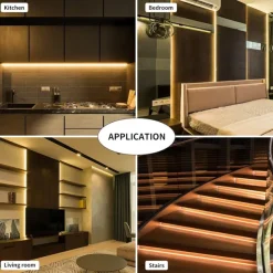 COB LED Vanity Mirror Light Kit, 1-4M/3.2-13ft 420LED/m Adjustable Strip Light, Dimmer & Power Supply COB Strip Lights for Mirror, Closet, Kitchen, Cabinet Lighting