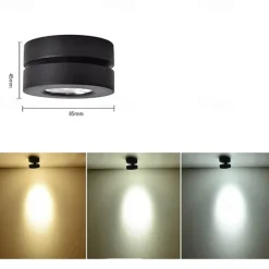 COB 7W Bright Ceiling Spotlights Nordic Clothing Store Background Wall Led Ceiling Lights
