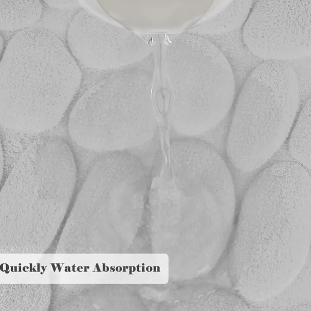 Cobblestone Bath Mat Non-slip Memory Foam Pad, Washable Bath Rugs, Rapid Water Absorbent, Non-Slip, Washable, Thick, Soft And Comfortable Carpet For Shower Room
