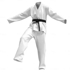 Cobra Kai Karate Kid Outfits Masquerade Men's Women's Boys Movie Cosplay Sports Cosplay White Top Pants Waist Belt Carnival Children's Day Masquerade Polyester World Book Day Costumes