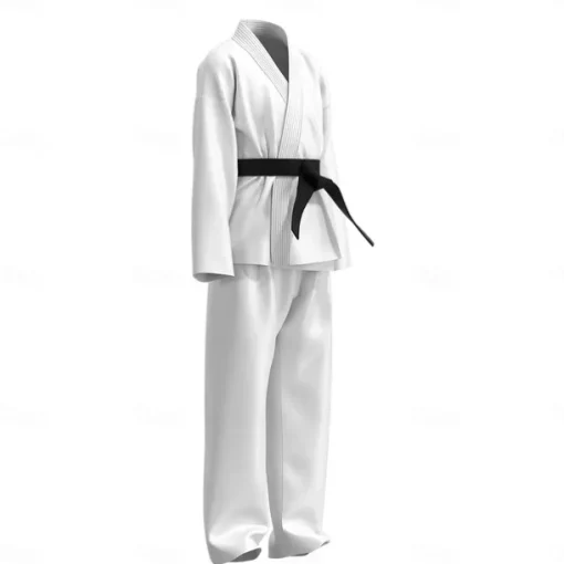 Cobra Kai Karate Kid Outfits Masquerade Men's Women's Boys Movie Cosplay Sports Cosplay White Top Pants Waist Belt Carnival Children's Day Masquerade Polyester World Book Day Costumes