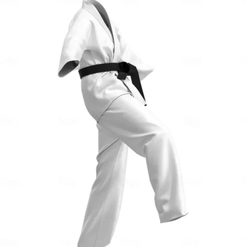 Cobra Kai Karate Kid Outfits Masquerade Men's Women's Boys Movie Cosplay Sports Cosplay White Top Pants Waist Belt Carnival Children's Day Masquerade Polyester World Book Day Costumes