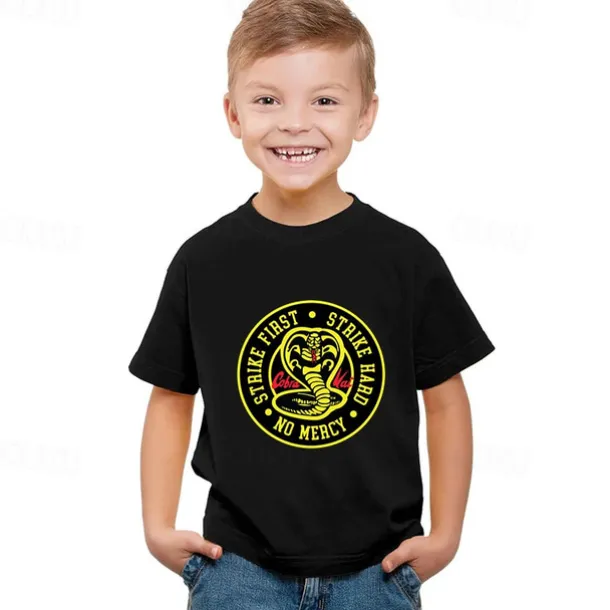 Cobra Kai Karate Kid T-shirt Anime Cartoon Anime Harajuku Graphic Kawaii For Boys Girls' Kid's Carnival Masquerade Saint Patrick's Day Hot Stamping