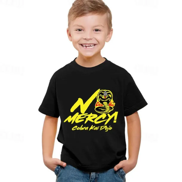 Cobra Kai Karate Kid T-shirt Anime Cartoon Anime Harajuku Graphic Kawaii For Boys Girls' Kid's Carnival Masquerade Saint Patrick's Day Hot Stamping