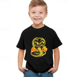 Cobra Kai Karate Kid T-shirt Anime Cartoon Anime Harajuku Graphic Kawaii For Boys Girls' Kid's Carnival Masquerade Saint Patrick's Day Hot Stamping