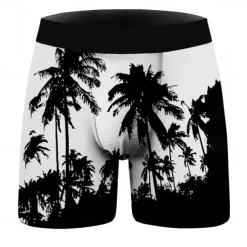 Coconut Tree Boxer Briefs Underwear Graphic Prints For Men's Adults' Masquerade 3D Print Vacation