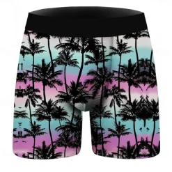 Coconut Tree Boxer Briefs Underwear Graphic Prints For Men's Adults' Masquerade 3D Print Vacation
