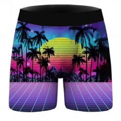 Coconut Tree Boxer Briefs Underwear Graphic Prints For Men's Adults' Masquerade 3D Print Vacation