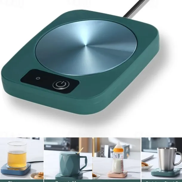 Coffee Cup Warmer Waterproof Smart Cup Coffee Mug Warmer Coaster For Warming & Heating Coffee Beverage Milk Tea And Hot Chocolate Aluminum Metal Panel Safe Reliable