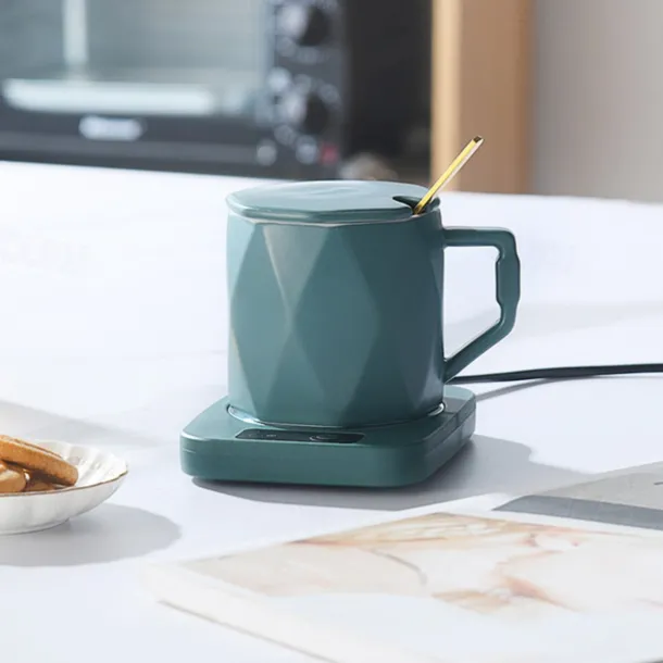 Coffee Cup Warmer Waterproof Smart Cup Coffee Mug Warmer Coaster For Warming & Heating Coffee Beverage Milk Tea And Hot Chocolate Aluminum Metal Panel Safe Reliable