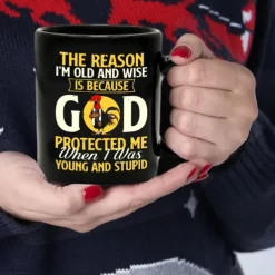 Coffee Mug Black Retro Vintage Ceramic Mug with Graphic Design 12oz/330ml Perfect Gift for Music Lovers Guitarists and Band Members