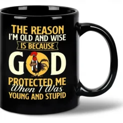 Coffee Mug Black Retro Vintage Ceramic Mug with Graphic Design 12oz/330ml Perfect Gift for Music Lovers Guitarists and Band Members