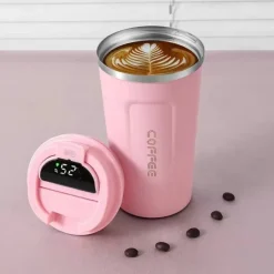 Coffee Mug Smart Travel Thermos Cup Temperature Display Stainless Steel Vacuum Coffee Cup With AI Temperature Display