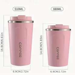 Coffee Mug Smart Travel Thermos Cup Temperature Display Stainless Steel Vacuum Coffee Cup With AI Temperature Display