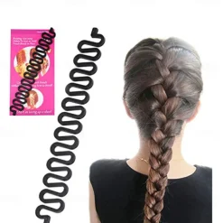 Coiled Hair 4 Pieces Hairpin Fishtail Braid Pointed Tail Comb Double Hook Ball Head Set Hairdressing Tools