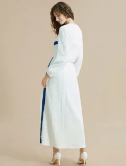 Color Block Round Neck Casual Set