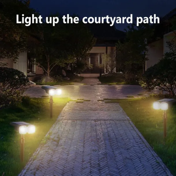 Color Changing Solar Spot Lights, IP65 Waterproof Landscape Lighting Outdoor Garden Lights with Auto On/Off for Pathway & Patio Decor
