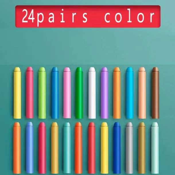 24Color Dust-free Water-soluble Chalk Color Erasable Pen School Teacher Special Blackboard Pen Student Painting Pen Set For Kid