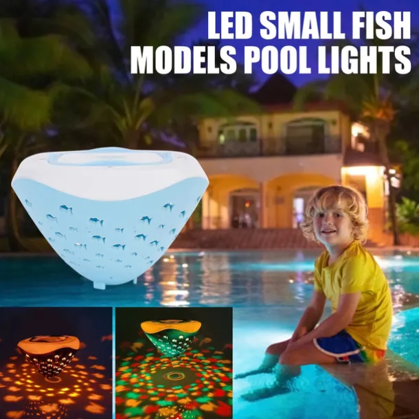 Colorful Floating Underwater Light RGB Bathtub Spa Lamp Swimming Pool Lights Battery Powered Children's Bath Lamp Projector Kids Gifts