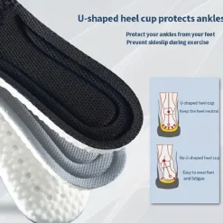 Comfortable Memory Foam Insoles – Anti-Fatigue Cushioned Inserts for Shoes, Standing Support, Double Pack for Men & Women