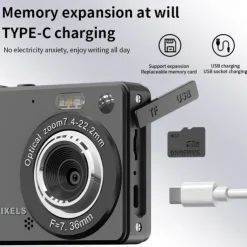 Compact Digital Camera FHD 1080P Digital Cameras Point and Shoot Camera Affordable digital cameras Best Idea for Gift