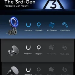 Compatible for MagSafe Car Mount Strongest Magnet Power LISEN Magnetic Phone Holder for Car Easily Install Hands Free iPhone Car Holder Mount Fit for iPhone 13 12 Pro Max Mini MagSafe Case