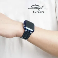 Compatible with Apple Watch band 38mm 40mm 41mm 42mm 44mm 45mm 49mm with Case Shockproof Stainless Steel Strap Replacement Wristband for iwatch Ultra 2 Series 9 8 7 SE 6 5 4 3 2 1