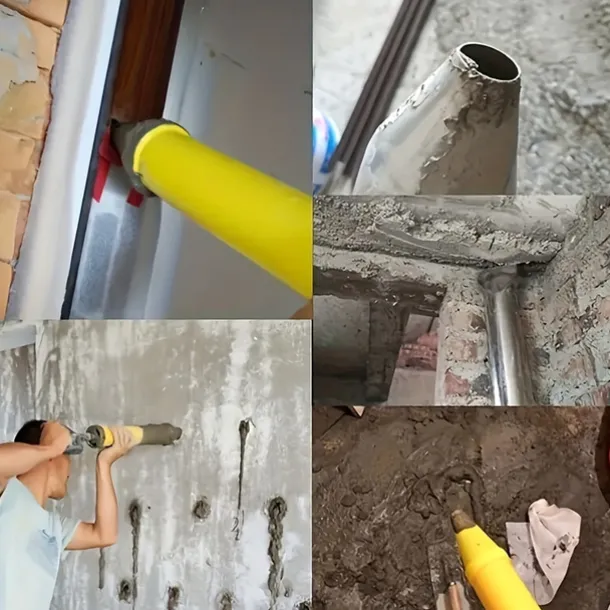 Concrete And Cement Pump, Grout Sprayer, Grout Filling Tool with 4 Nozzles