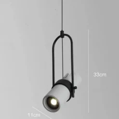 Concrete Swivel Arm Minimalist Pendant Light Adjustable Length 1-Light Pendant Contemporary LED 110-240V