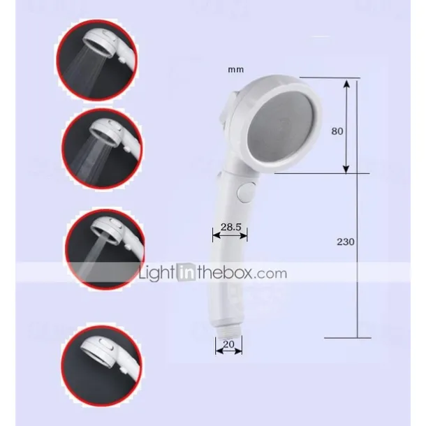 Contemporary Hand Shower / Rain Shower Plastic Feature - Water-saving / Stop Pause Button, Shower Head