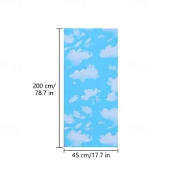 Cool Wallpapers Blue Wallpaper Wall Mural Self adhesive PVC waterproof 3D blue sky white cloud color decoration film Bedroom living room ceiling wall sticker instant paste a roll of 17.72*74.78inches