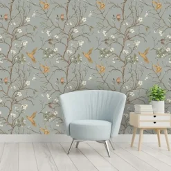 Cool Wallpapers Flower Wallpaper Wall Mural Peel and Stick Wallpaper Removable Pvc/Vinyl Self Adhesive 17.7''x118''in(45cmx300cm) / 45x300cm