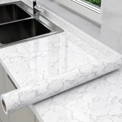 Cool Wallpapers Marble Kitchen Wallpaper Wall Mural Countertop Protection Pad Stove Oil Proof Waterproof Self-Adhesive Cabinet Moisture-Proof Fireproof High-Temperature Resistant Thickened