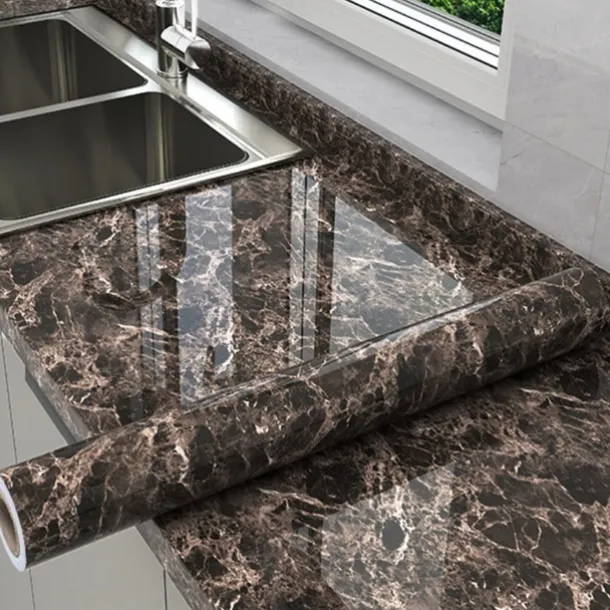 Cool Wallpapers Marble Kitchen Wallpaper Wall Mural Countertop Protection Pad Stove Oil Proof Waterproof Self-Adhesive Cabinet Moisture-Proof Fireproof High-Temperature Resistant Thickened