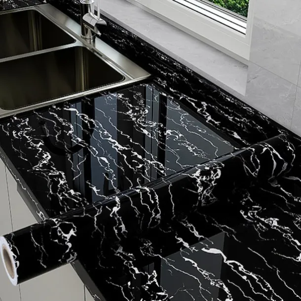 Cool Wallpapers Marble Kitchen Wallpaper Wall Mural Countertop Protection Pad Stove Oil Proof Waterproof Self-Adhesive Cabinet Moisture-Proof Fireproof High-Temperature Resistant Thickened