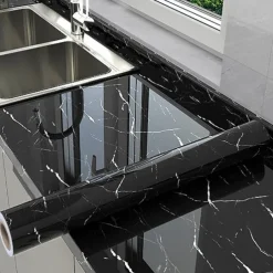 Cool Wallpapers Marble Kitchen Wallpaper Wall Mural Countertop Protection Pad Stove Oil Proof Waterproof Self-Adhesive Cabinet Moisture-Proof Fireproof High-Temperature Resistant Thickened