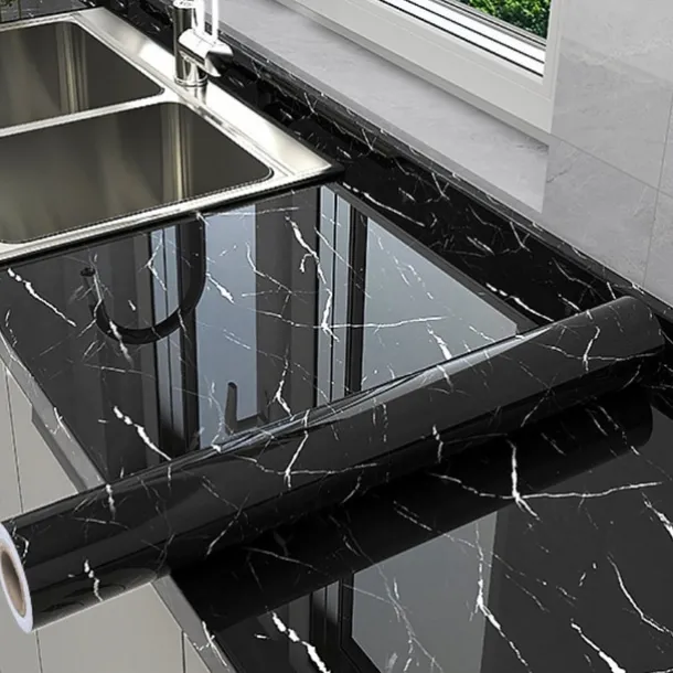 Cool Wallpapers Marble Kitchen Wallpaper Wall Mural Countertop Protection Pad Stove Oil Proof Waterproof Self-Adhesive Cabinet Moisture-Proof Fireproof High-Temperature Resistant Thickened