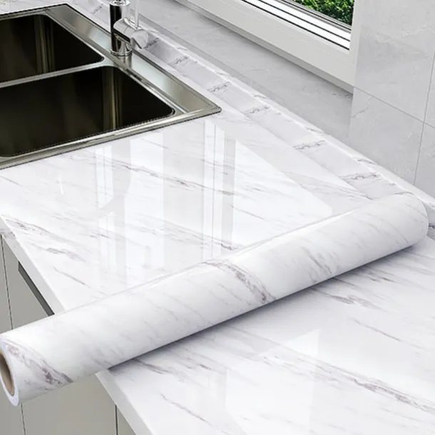 Cool Wallpapers Marble Kitchen Wallpaper Wall Mural Countertop Protection Pad Stove Oil Proof Waterproof Self-Adhesive Cabinet Moisture-Proof Fireproof High-Temperature Resistant Thickened